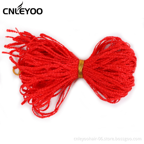 Red ZiZi Box Braid Crochet Hair 28 Inch Micro Box Braids Crochet For Fashion